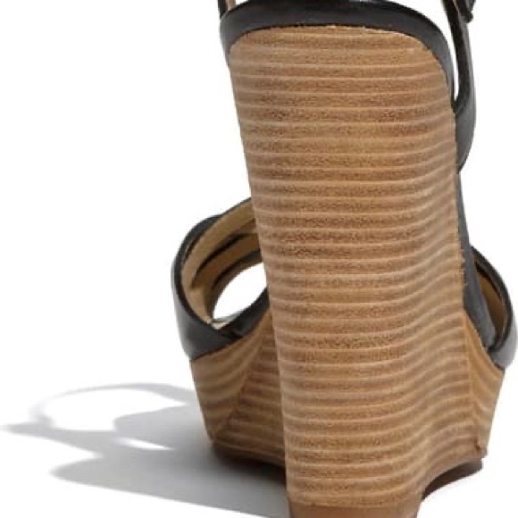 BP T-Sandal Basket Weave Stacked Heel Black 9.5 - Picture 4 of 16